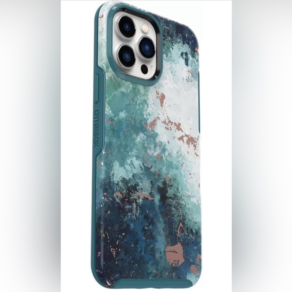 Otterbox Blue and Gold Marbled SYMMETRY Case iPhone 13 Pro - Picture 1 of 3